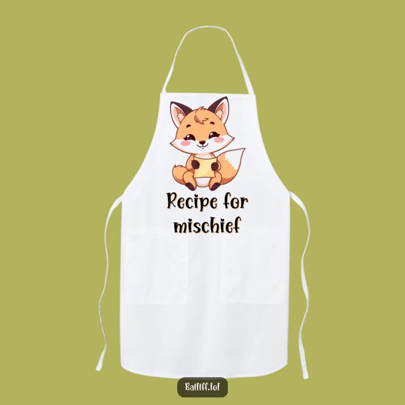 Funny Fox Chef Apron: Resolute Grin Kitchen Wear, Ideal Funny Gift for Culinary Tricksters