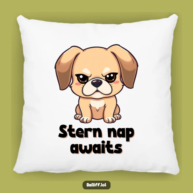 Funny Stern Dog Pillow: Bouncy Pup Accent Cushion, Cozy Funny Gift for Dog Lovers
