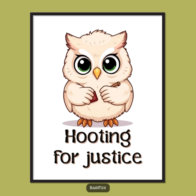 Funny Owl Judge Poster - Wise Wall Art for Any Room