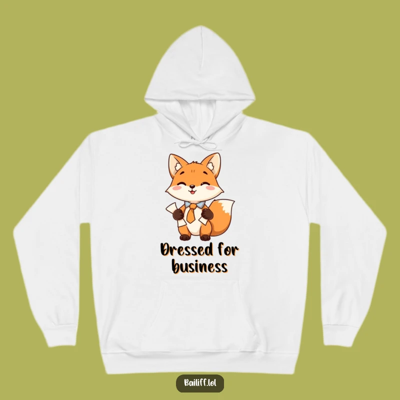 Cozy Funny Fox Lawyer Hoodie - Sophistication and Warmth Included