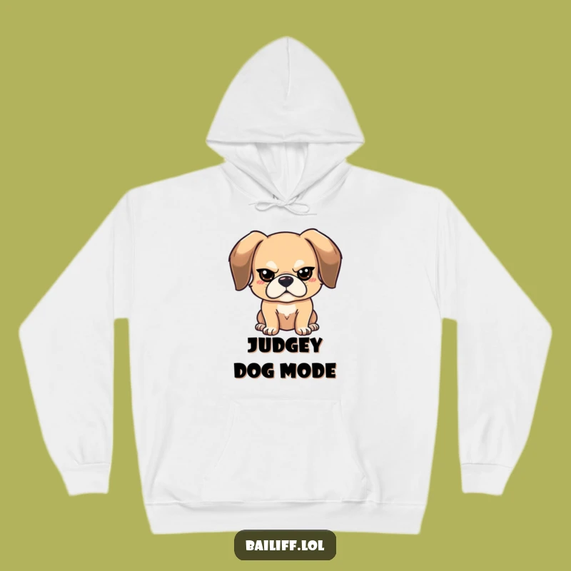 Funny Stern Dog Hoodie: Cozy Floppy-Eared Pup Sweatshirt, Great Funny Gift for Comfort Lovers