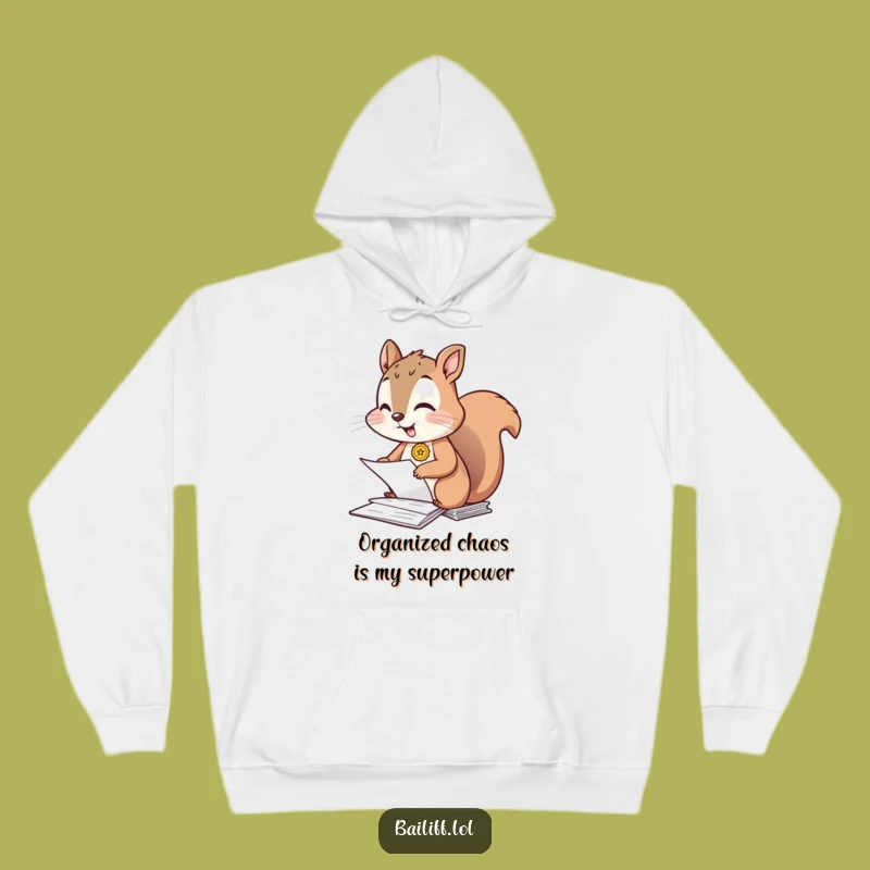 Funny Giggling Squirrel Hoodie - Cozy and Hilarious Office Humor Wear