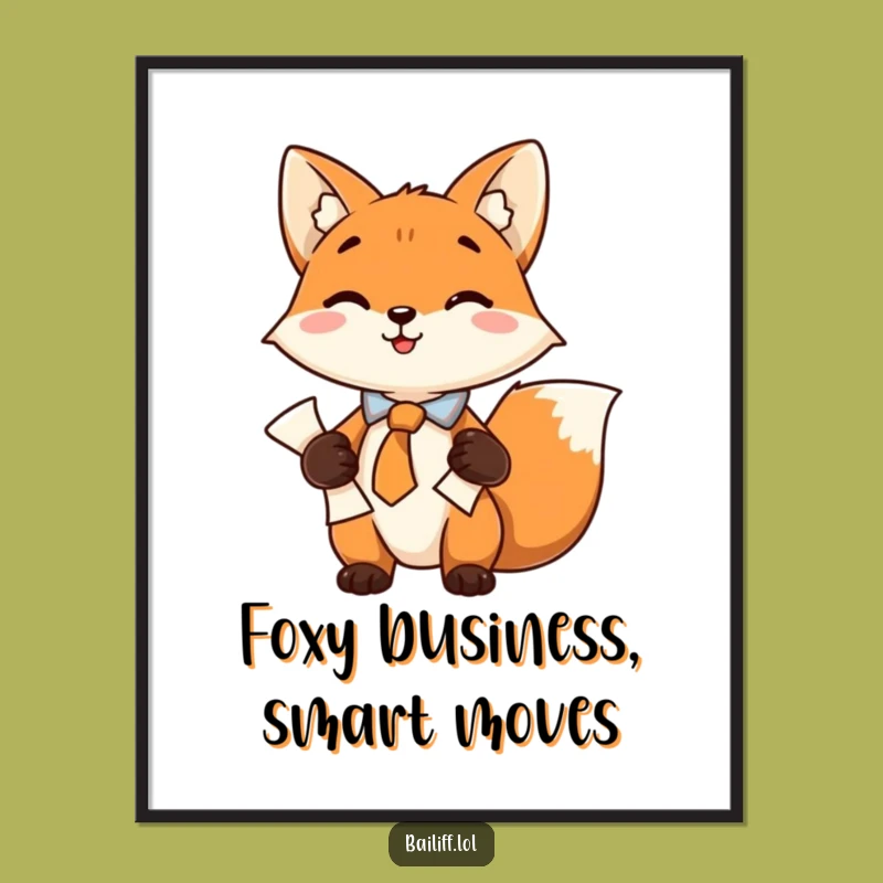 Free Printable Wall Art: Dapper Fox Legal Humorous Downloadable Decor