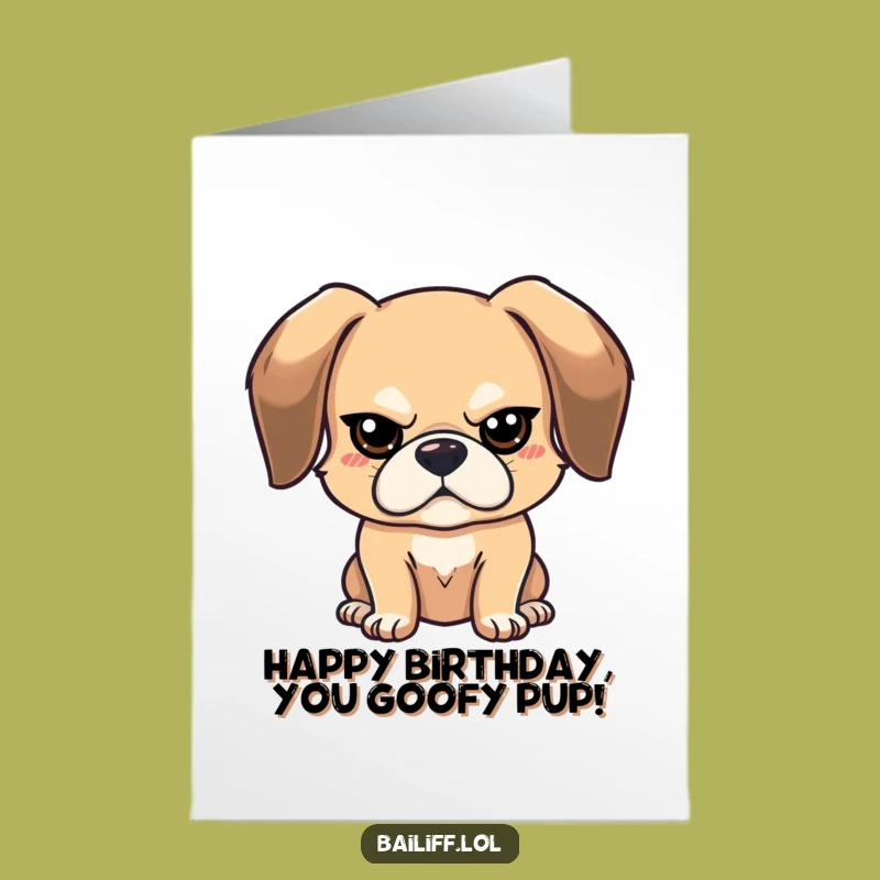 Free Printable Bouncy Dog Birthday Card: Funny Downloadable Gift for Dog Lovers
