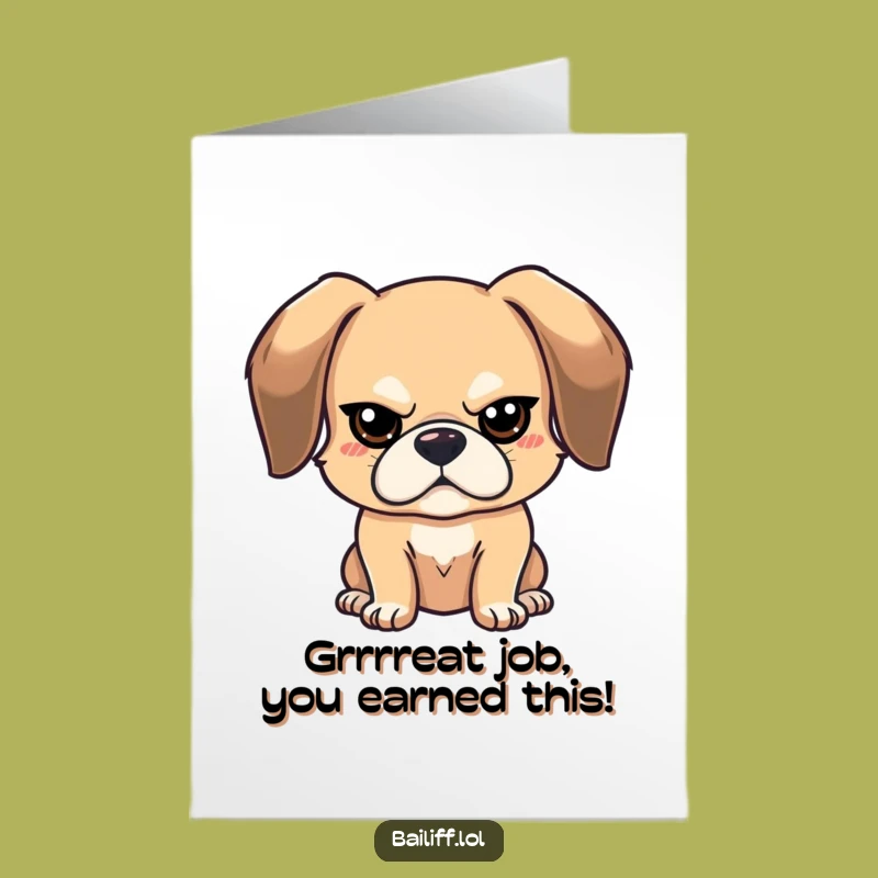 Free Printable Dog Congratulations Card: Funny Downloadable Gift for Achievements