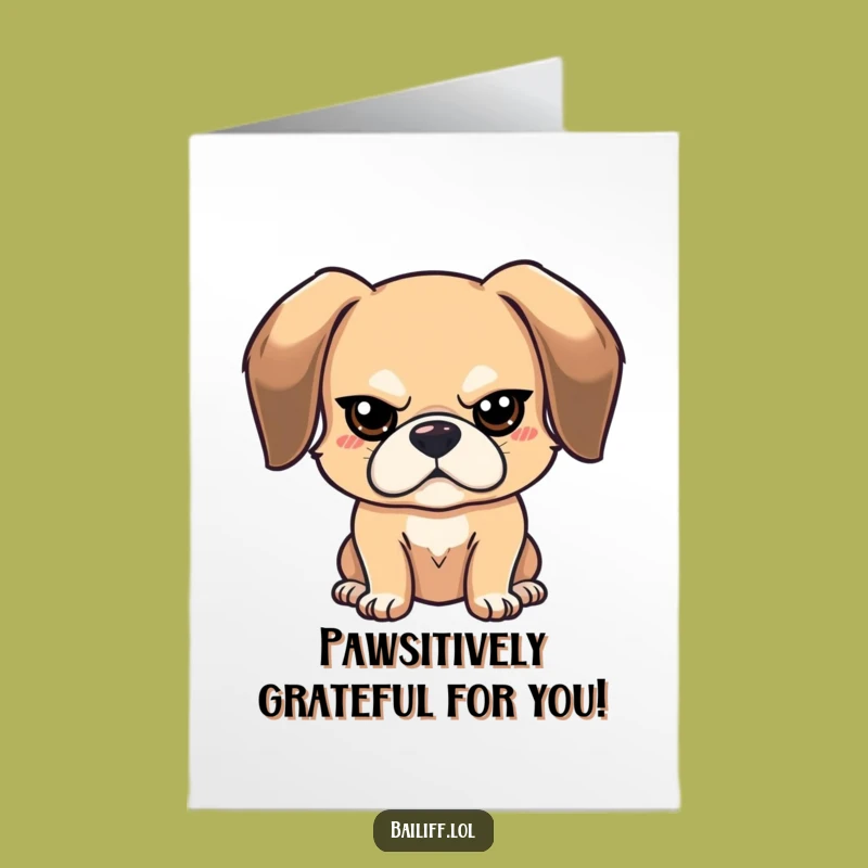 Free Printable Dog Thank You Card: Funny Downloadable Gift for Gratitude