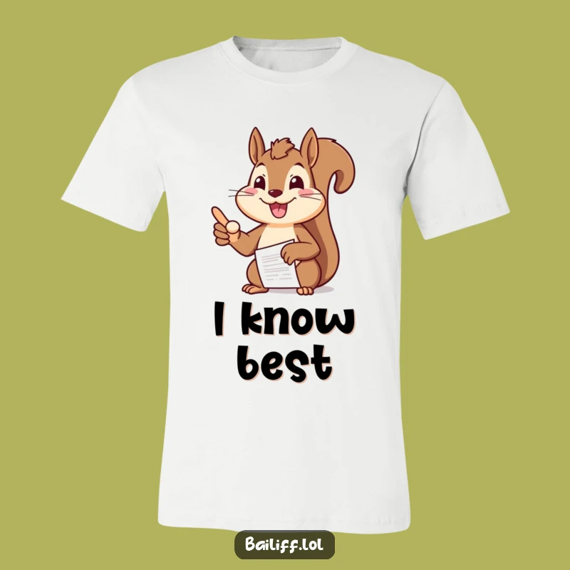 Funny Squirrel Document Pointer T-Shirt: Cheerful Boss Tee, Ideal Funny Gift for Work Life