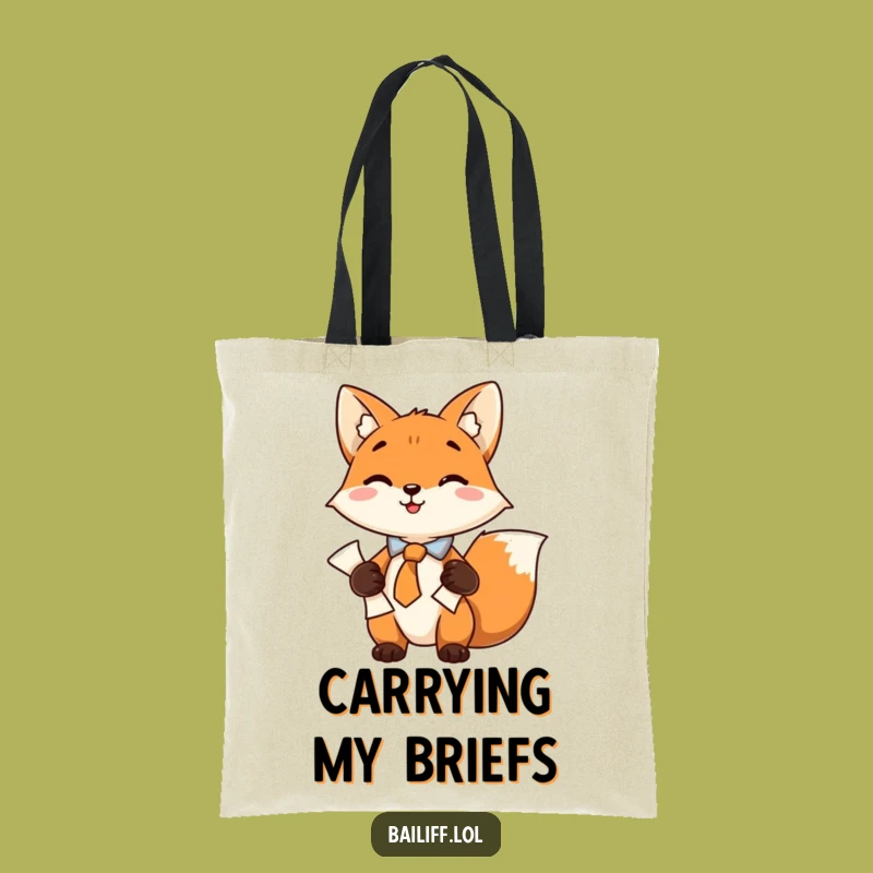 Funny Fox Document Tote Bag - Carry Your Papers with Foxy Flair